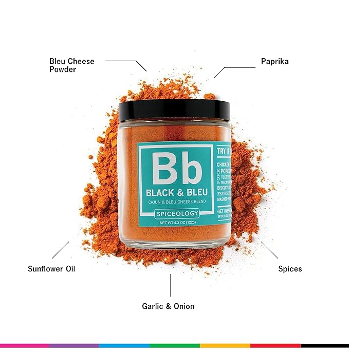 Spiceology - Cajun Seasoning Bundle – Black Magic &amp Black &amp Bleu Rubs – Premium Blackening Seasonings for Chicken Fish Steak and More – Gourmet Spice Set for Bold Flavorful Cooking