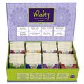 Adanim Bio Vitality Organic Herbal Tea Sampler Gift Box Caffeine Free 8 Unique Flavors for Tea Lovers 64 Individually Wrapped Tea Bags Variety Pack Tea Set