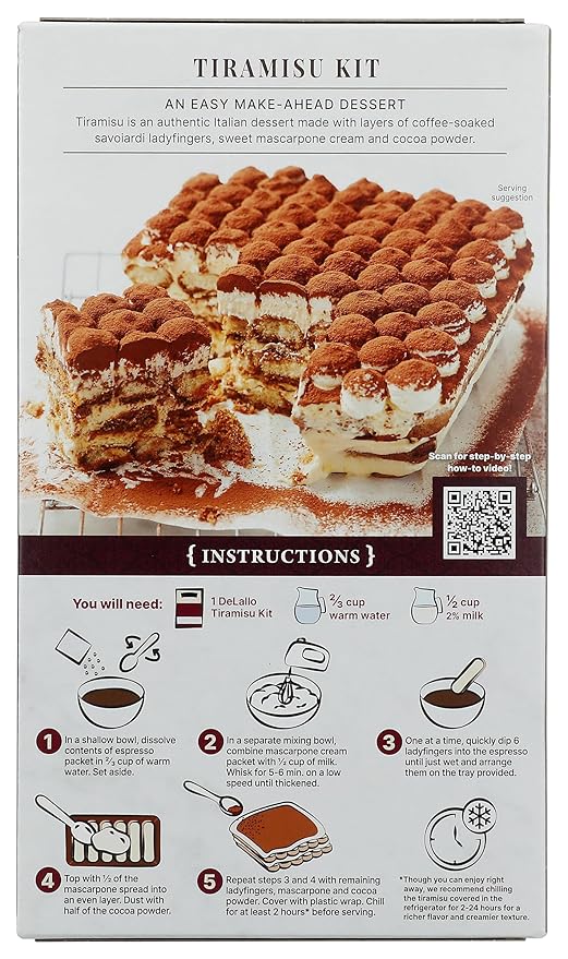 DeLallo Tiramisu Dessert Kit 7.8 Ounce (Pack of 10)
