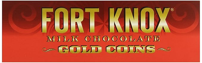 Fort Knox Foiled Milk Chocolate Gold Coins-2 Oz Mesh Bags (NON GMO) - 12 Ct. Case