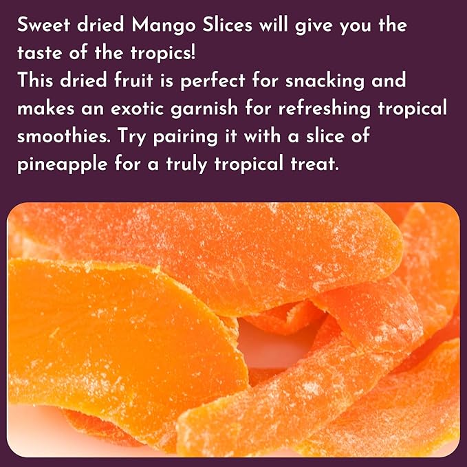 WinCrest Bulk Dried Mango Slices (Sweetened) - 5 Lb Case