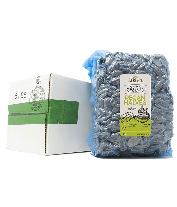 Mega Pecan Bundle – 5 lb Natural Halves + 5 lbs Chopped + 5 lbs Organic Halves (15 lbs Total) | Fresh Premium Pecans | Bulk Nuts for Snacking Baking &amp Cooking