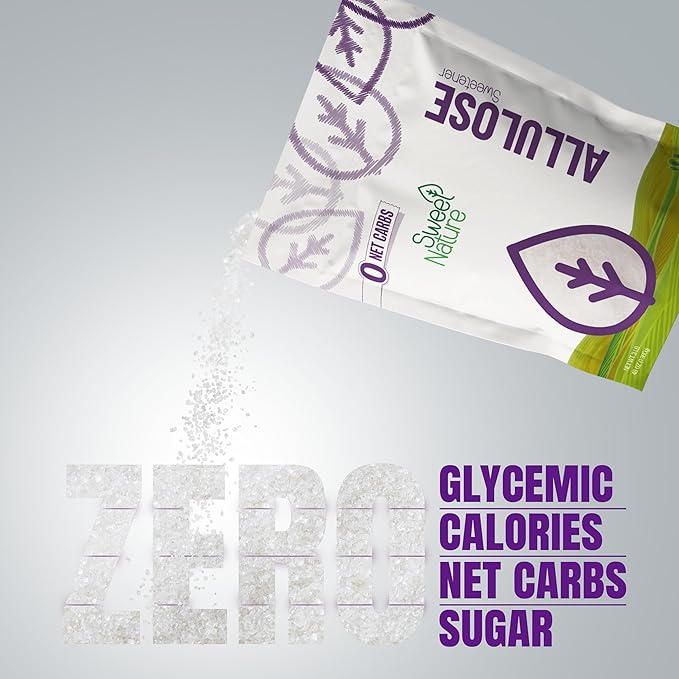 Sweet Nature Allulose Sweetener 3 lb Resealable Bag Keto Sugar Substitute Non-GMO Gluten-Free Kosher Zero Calorie Natural Granulated Sugar Alternative Allulose Powder for Baking &amp Cooking