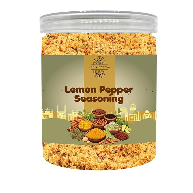 VEDIK SATTVA All Natural Lemon Pepper Seasoning 7.05 OZ / 200 GM | Set Of 1 Box