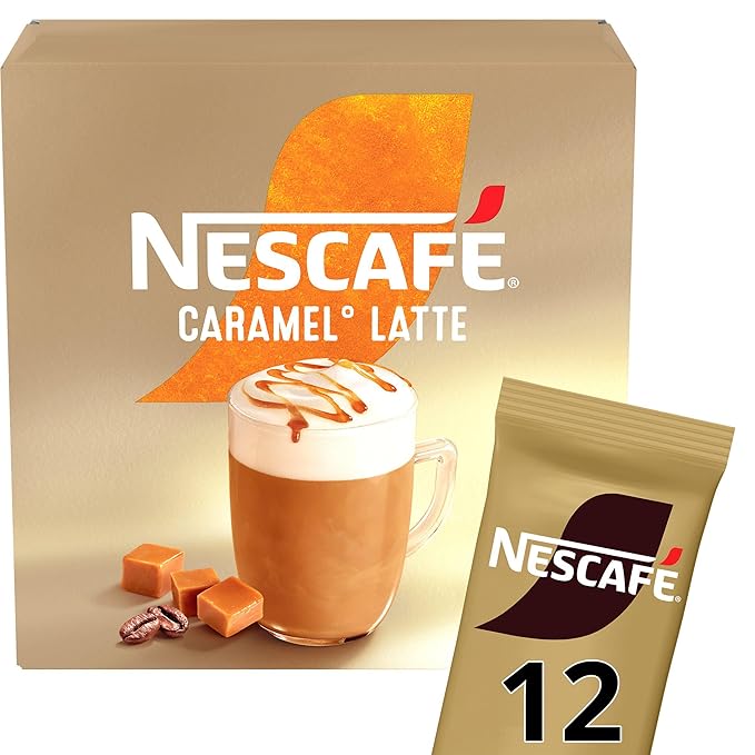 NESCAFÉ Caramel Latte x12 Instant Coffee Sachets (Pack of 6 Total 72 Sachets)
