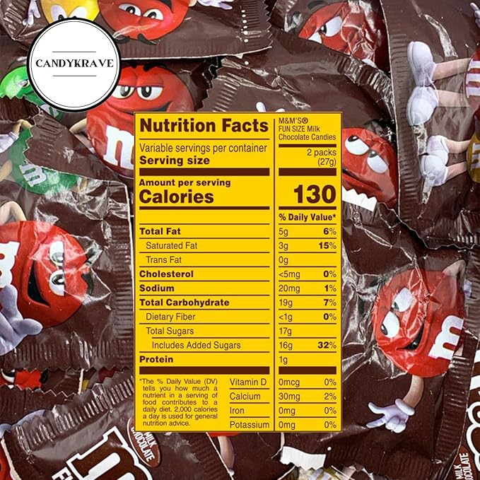 M n M's Milk Chocolate Candy - 2 lbs Bulk Pack - Individually Wrapped Fun Size Candy for Freshness - Colorful Delicious Sweets for Kids Adults Pantry Office &amp Birthdays
