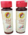 Buc-ee's Offical Honey Mesquite Wildflower Hot Raw Unfiltered Two 12oz = 24 oz - Pure Natural Beaver Travel Center (24oz Hot)