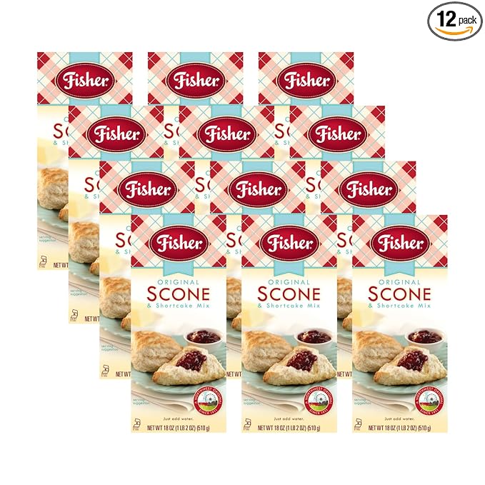 Fisher Original Fair Scone &amp Shortcake Mix 18 Ounces (Pack of 12)