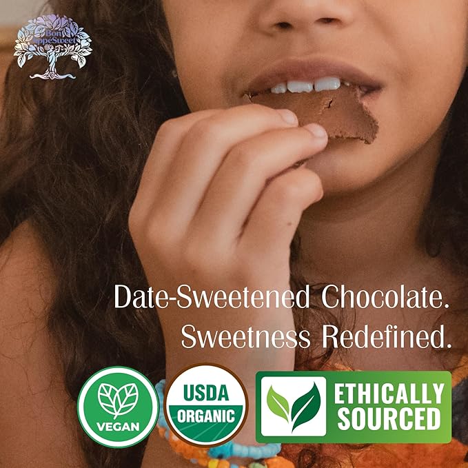 Bon Appesweet Date Sweetened Chocolate Bar - Better Than Milk Chocolate with Crispy Rice | 2.2 Ounce (Pack of 5) | Organic Zero Added Sugar 54% Cacao Plant Based Dairy Free and Guilt Free!