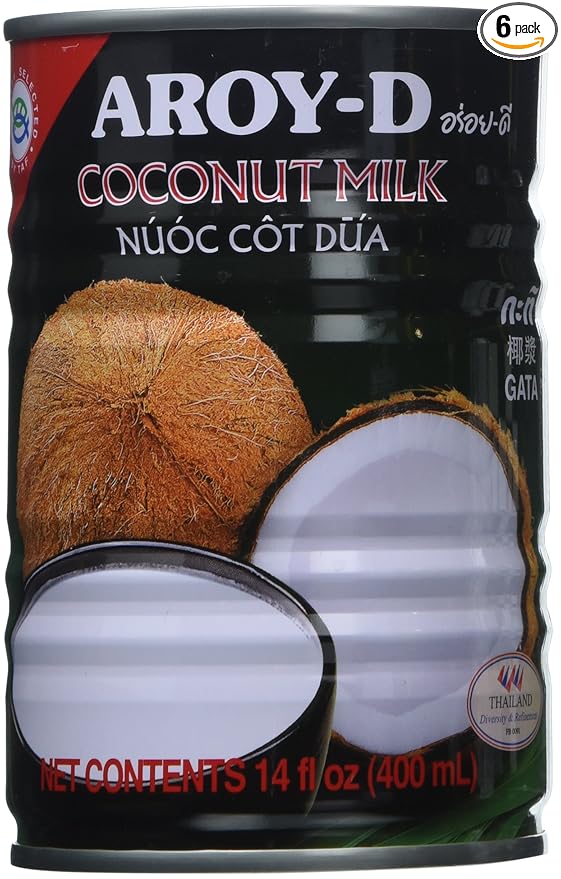 AROY-D Coconut Milk 13.5 Oz Can (Pack of 6)