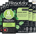 Wissotzky Nana Mint Black Tea (6 Pack - 120 Tea Bags | Antioxidant Rich | Revitalizing Nana Tea | Black Tea Bags