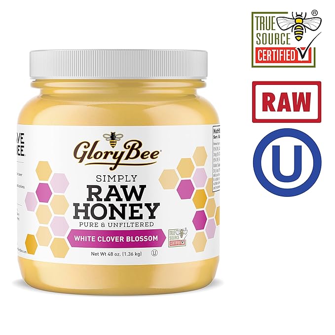 Glorybee White Clover Honey US Grade A Honey 48 oz