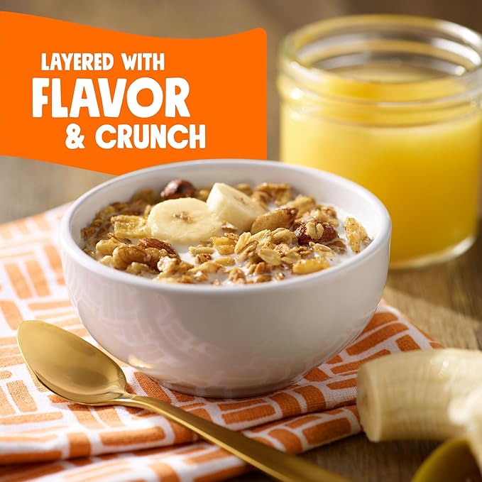 Bear Naked Granola Cereal Whole Grain Granola Breakfast Snacks Banana Nut Blend (5 Bags)