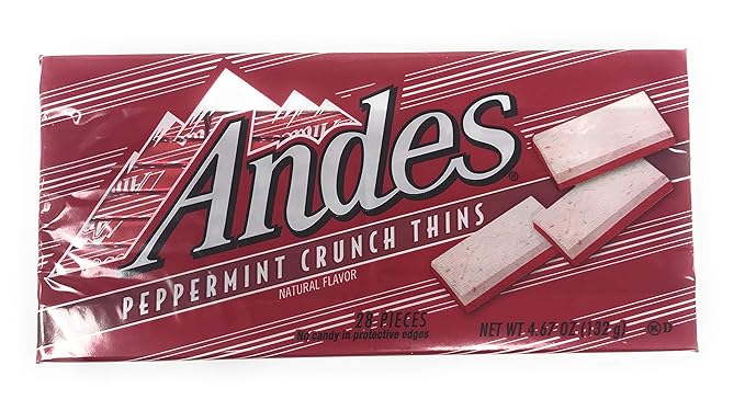 Andes Candies Chocolate Variety Pack of 4 Flavors: Peppermint Crunch Toffee Crunch Cherry Jubilee Mint Cookie Crunch (4.67 oz./28 Pieces Each)