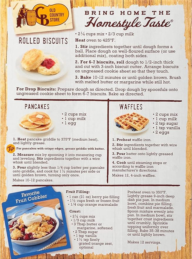 Cracker Barrel Old Country Store Buttermilk Baking and Pancake Mix 32 Ounce (Pack of 6)