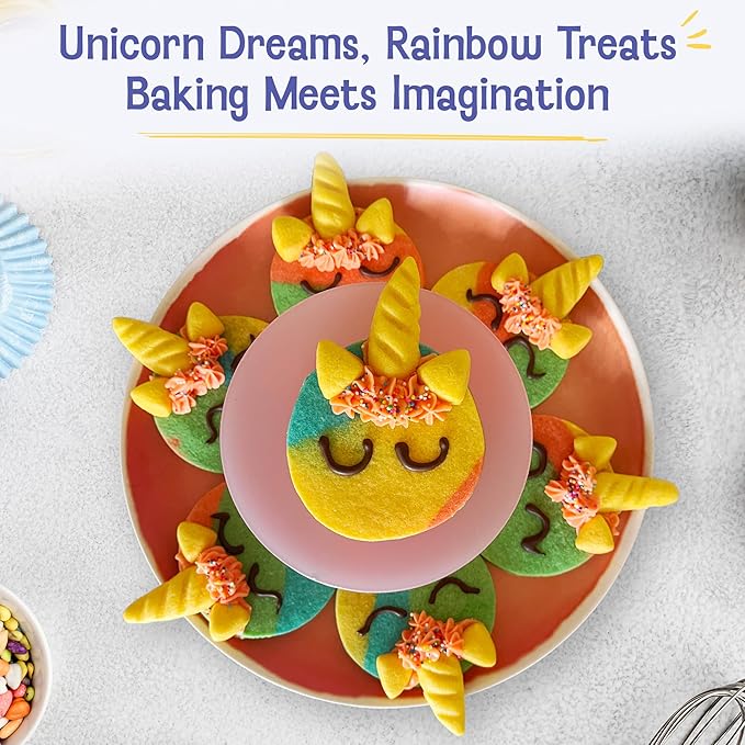 Baketivity x Duff Goldman Unicorn Cookies - Kids Baking Kit - Cooking Kits with Premeasured Ingredients Decorating Supplies STEM Activities - Kids Baking Sets for Girls Boys Ages 6-12
