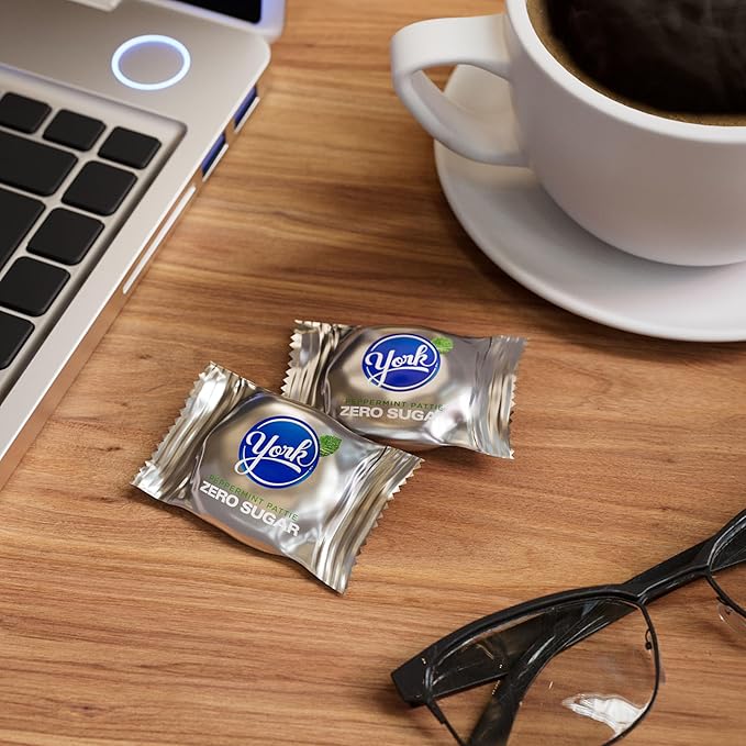 YORK Zero Sugar Chocolate Peppermint Patties Candy Bags 3 oz (12 Count)