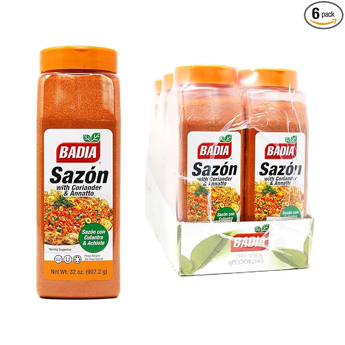 Badia Sazon with Coriander &amp Annatto All-Purpose Latin Spice Blend 32 oz (Pack of 6)