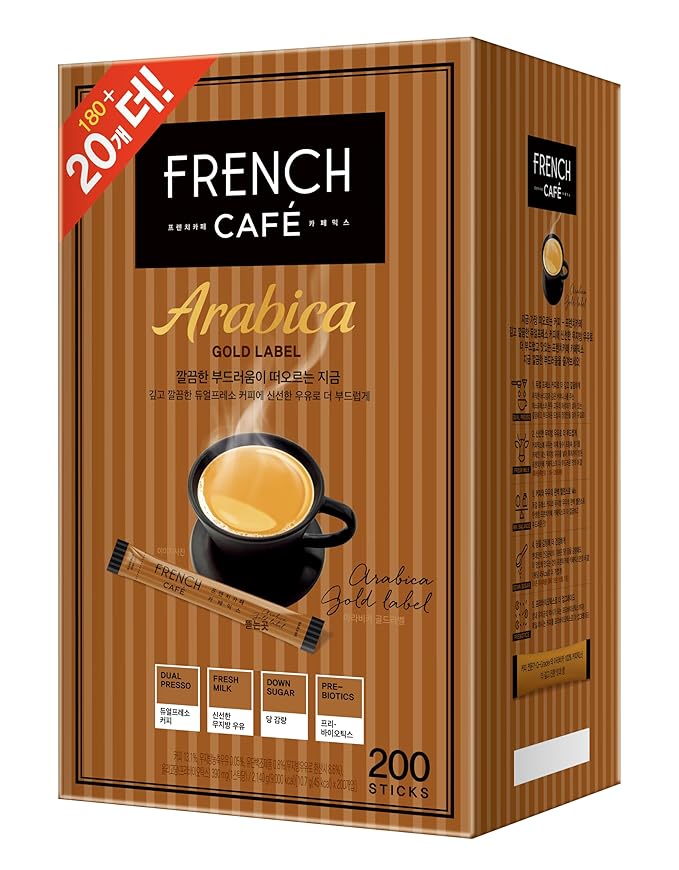 Namyang French Cafe Arabica Gold Label Instant Coffee Mix (200 Sticks)