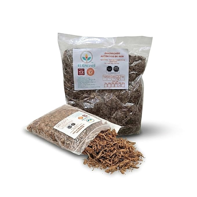 El Encinal Machacado Beef Dried Shredded Jerkey From Mexico Apodaca N.L. (8oz)