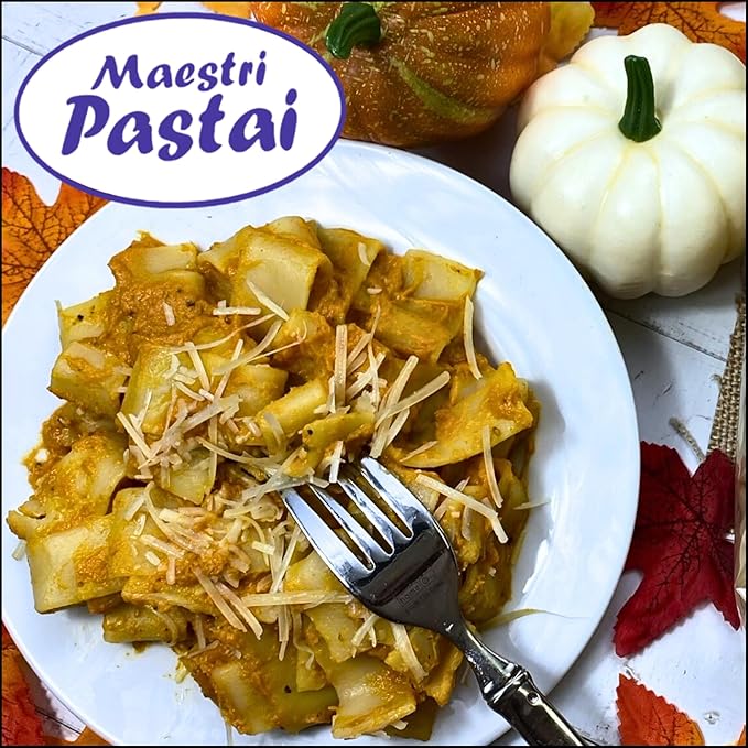 Maestri Pastai Gourmet Calamari Italian Pasta (Italian Calamarata Pasta) (Pack of 3) Special Series 42 Premium Quality Imported from Mercato San Severino Italy 17.66 oz (1.1 lbs) (each)