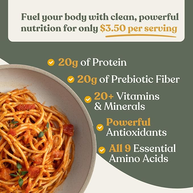 Chef’s Kiss Protein Spaghetti | 20g Protein High Fiber | Gluten Free Plant-Based Lower Carb Pasta Made from Lupins | No Fillers No Gums | High Protein Spaghetti Alternative | Non GMO | 5-pack (8oz)