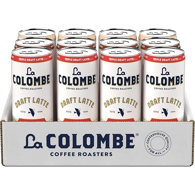 La Colombe draft Latte Variety Pack 11 fl oz cans (Pack of 12) Includes Triple Vanilla &amp Mocha Latte Coffeehouse Quality Ready-to-Drink On-the-Go