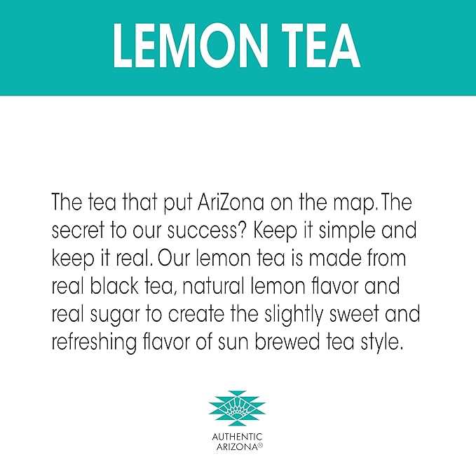 Arizona Lemon Tea 16.9 Fl Oz Pack Of 20