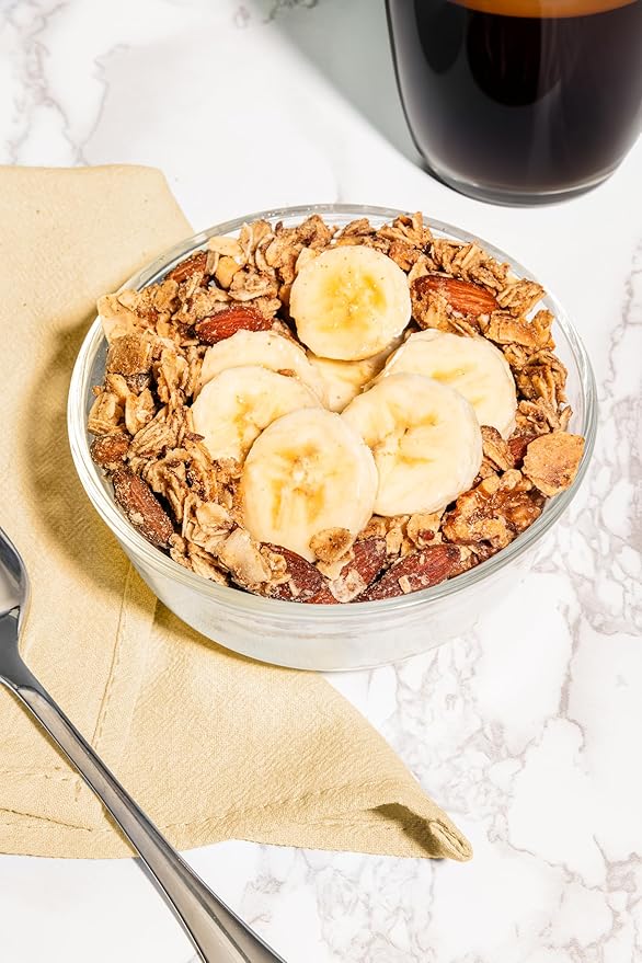 The Hampton Grocer Banana &amp Chocolate Chunk Granola 3 pack - Gluten-Free Dairy-Free Made with Real Bananas Walnuts &amp Maple Syrup - Crunchy Small-Batch 8oz