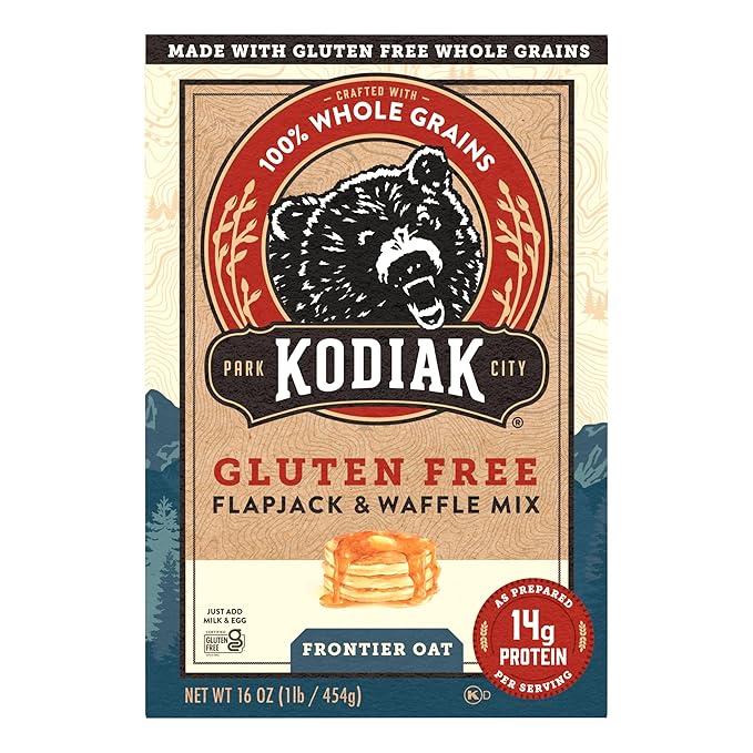 Kodiak Cakes Frontier Oat Gluten Free Protein Pancake and Waffle Mix 16oz (Pack of 6)