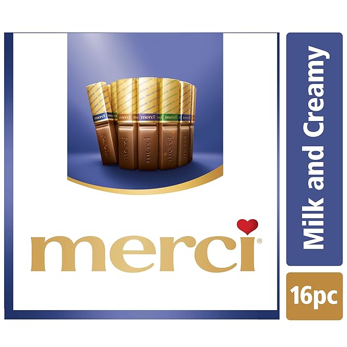 Merci Finest Assorted Milk Chocolate Candy Gift Box 7 Oz (Pack of 10)