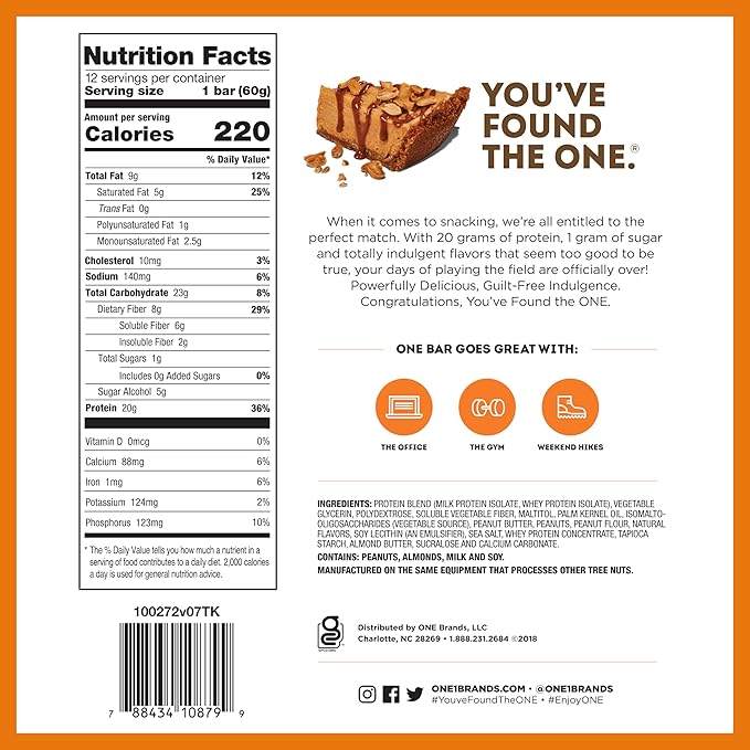 ONE Protein Bars Best Sellers Variety Pack Gluten Free Protein Bars with 20g Protein and 1g Sugar Pantry Staples 2.12 oz (12 Count)