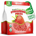 Organic Freeze Dried Strawberries Pieces - 10oz/284g Pack of 3 Crispy Dry Strawberry for Yogurt Smoothies Cereal &amp Baking | No Sugar No Additives &amp Natural Dehydrated Fruit Snacks for Kids