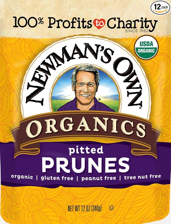 Newman's Own Organics Pitted Prunes 12-Ounce (Pack of 12)