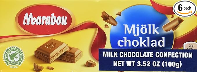 Marabou Milk Chocolate Bars 6-Pack