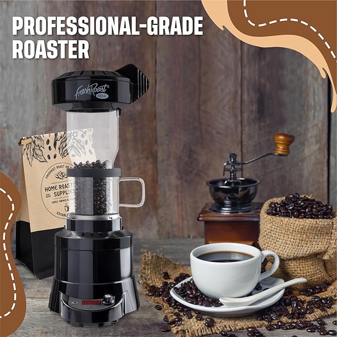 Coffee Roaster Bundle SR540 Glass Extension Tube Pour Over Digital Scale (4lbs) Sample Pack of Green Beans (2-Pack) Sample Trays Chaff Brush