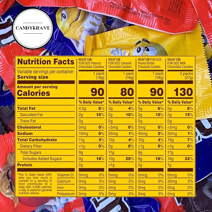 M&ampM Milk Chocolate Assorted Candy Pack - 4 Flavors Mix - 2 lbs Bulk Pack - Individually Wrapped Fun Size Candy for Freshness - Colorful Delicious Sweets for Kids Adults Pantry Office &amp Birt