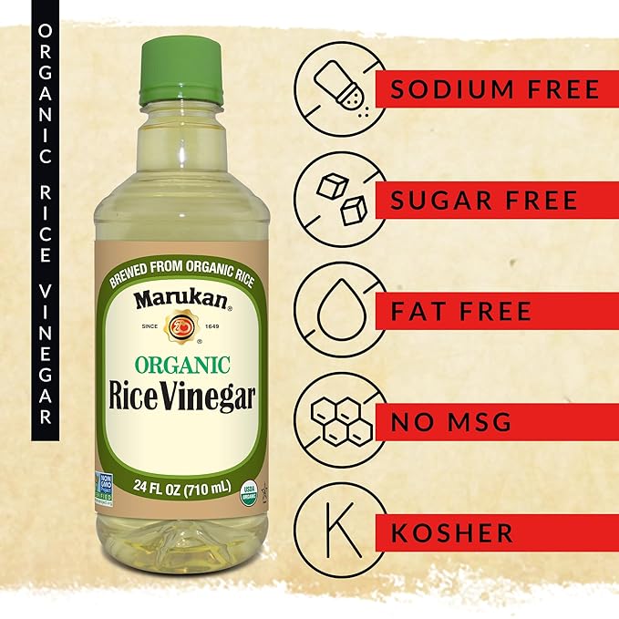 Marukan Organic Unseasoned Rice Vinegar 1 Gallon (Pack of 1)