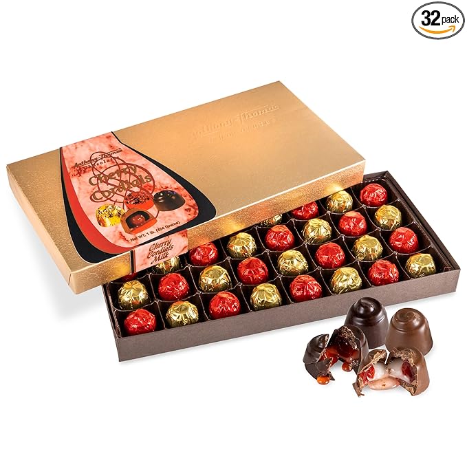 Anthony Thomas Cherry Cordials Award-Winning Chocolate Covered Cherries (Milk and Dark Chocolate)
