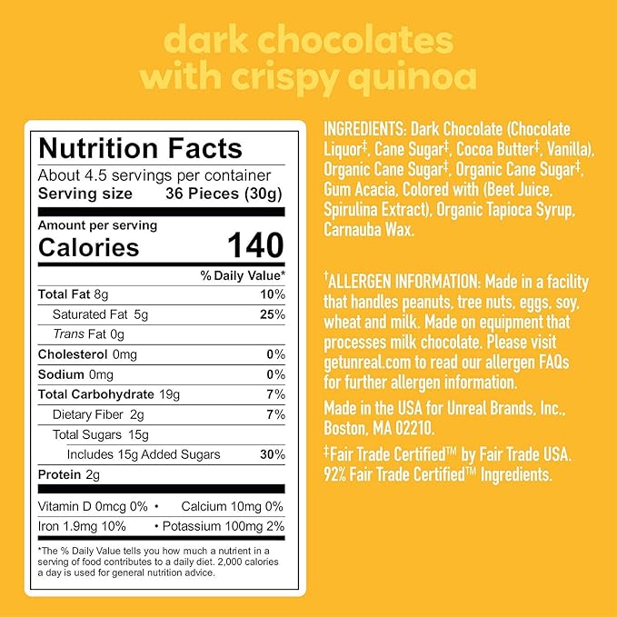 UNREAL Vegan Variety Pack (5 Bag Sampler) | Less Sugar Fair Trade Non-GMO Ingredients with no Corn Syrup or Sugar Alcohols No Soy