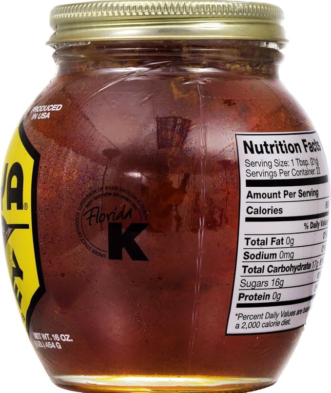 Goya Foods Pure Orange Blossom Honey with Comb All Natural 16 Ounce (Pack of 12)