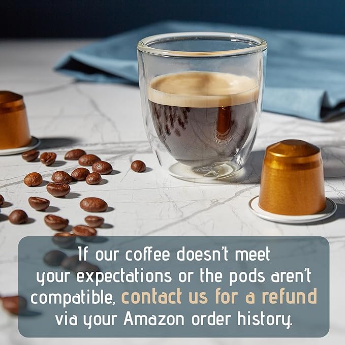 Artuzzi 100ct Compatible Nespresso Coffee Pods For Nespresso Original Machines | 40 Espresso 40 Ristretto 20 Lungo Capsules Italian Roast | Variety Pack I Aluminum &amp Recyclable