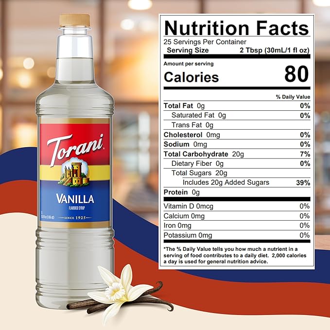 Torani Vanilla Syrup PET (1L)