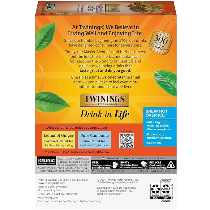 Twinings Earl Grey Decaf Tea Keurig K-Cups 24 Count