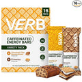 Verb Caffeinated Energy Bars Variety Pack - 2 Delicious Flavors (26g Pack of 16) 110-Calorie Delicious Low Sugar Energy Bar Vegan &amp Gluten Free On-the Go Snack with 80mg Green Tea Caffeine