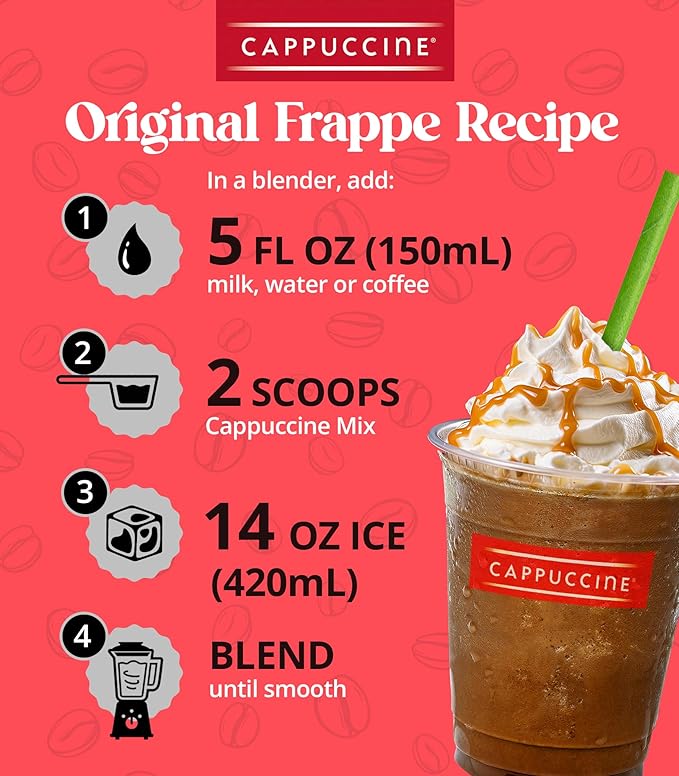 Cappuccine Caramel Latte Frappe Mix 3 Pound (Pack of 1)