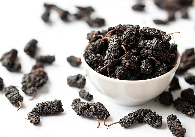 Food to Live Organic Dried Black Mulberries 2 Pounds – Non-GMO Raw Fruit Unsulfured Unsweetened Vegan Mulberry in Bulk. Great for Snacking Desserts and Granola. No Sugar Added. Morus nigra