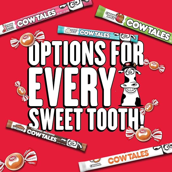 Goetze's Candy Vanilla Caramel Cow Tales - 2.25 Pound Canister (36 Ounces) - Fresh from The Factory