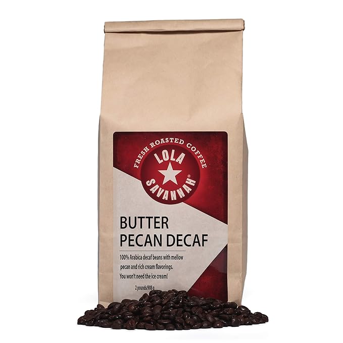 Lola Savannah Butter Pecan Whole Bean Decaf Coffee 2lb