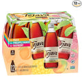 Tejava Black Tea Sampler 12 ounce (12-Pack) Glass Unsweetened Peach Raspberry and Pineapple-Mango Ready-to-Drink Premium Iced Tea